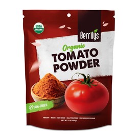 Organic Dried Tomato Powder with Salt, 16oz, USDA Certified, Dehydrated, Ground, Great for Baking, Great Souce for Pizza and Pasta, Alternative Spice, Herbs