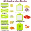 16 in 1 Vegetable Chopper,Brioeua Vegetable Slicer,Manual Vegetable Cutter with