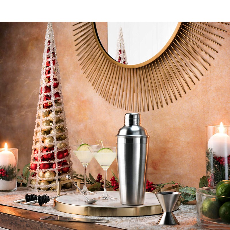 FineDine Cocktail Shaker Set - 7-Piece Cocktail Making Set w/