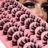 Cluster Lashes False Eyelashes Individual D Curl Russian Strip Lashes