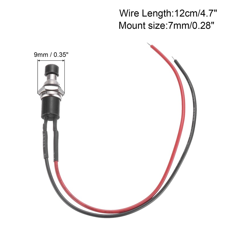 sourcing map 4 Pcs 3A 250V AC 7mm Mini Self-locking