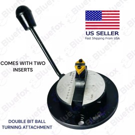 BLUE FOX TOOLS 2" Double Bit Ball Turning Attachment For Lathe Round Convex Radius ball