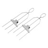 Skewer 3 Prong Stainless Steel Reusable Skewers Easy Food Removal