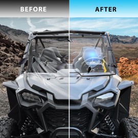 POKIAUTO Front Windshield for Honda Talon 1000, Vented Clear Full Windshield Hard Coated Polycarbonate Scratch Resistant Window for Honda Talon 1000R 1000X 1000X-4 2019-2024 Accessories