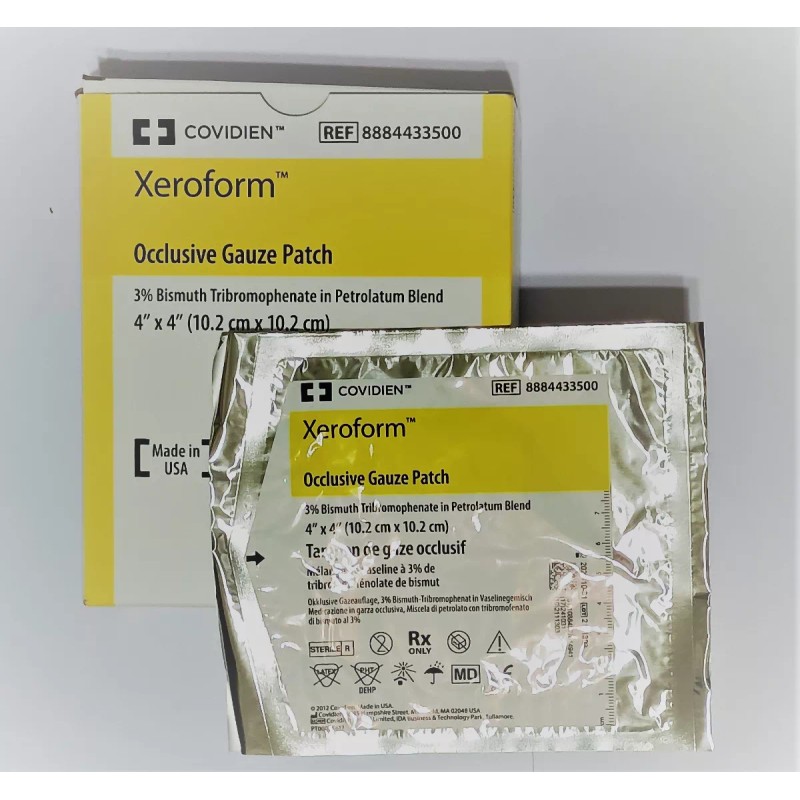Kendall Parche-gasa Oclusiva Petrolato Xeroform 10x10cm, Caja 25 Pz