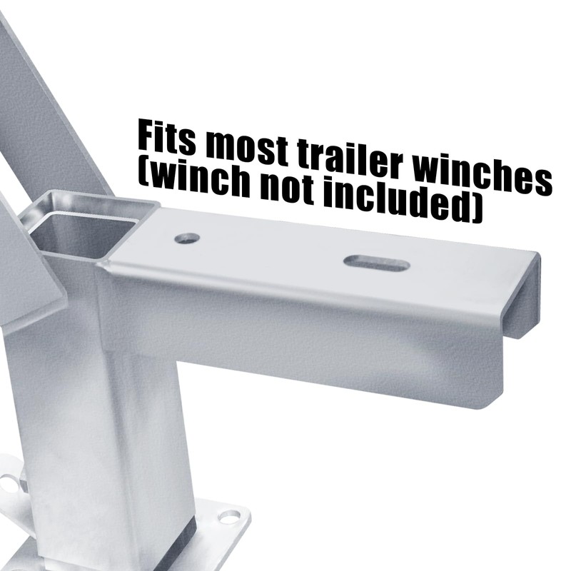 YVTCRTCW Adjustable Galvanized Trailer Winch Stand with Roller & U-Bolts