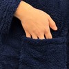 i-Smalls Mens Dressing Gown Super Soft Fleece Hooded Housecoat Robe