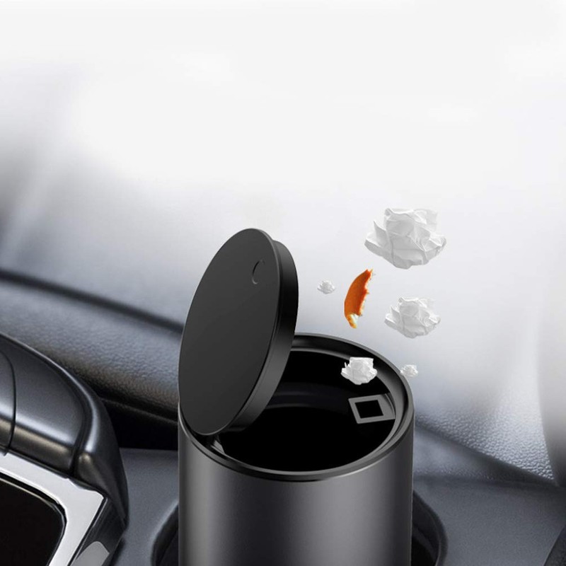 KOOMTOOM Alloy Mini Car Cup Holder Garbage Can, 300ml Dismountable
