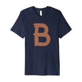 Creative Bold Leather Letter B - Design - Alphabet - Marker Premium T-Shirt
