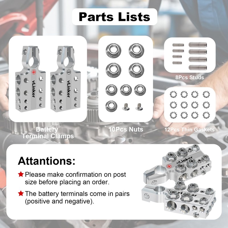 V-gate vLinker 20-Way Lead Acid Battery Post Terminal Ends Distribution