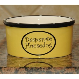 Tumbleweed 'Desperate Housedog' Colorful Ceramic Pet Feeding and Water Bowl