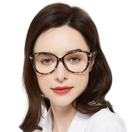 WEMOOTANTS Reader Glasses 2.25 for Women Round Readers 100 125 150 175 200 225 250 275 300 350 400 500 600 (Grey Tortoise 2.25+) Full Reading Glasses Lens
