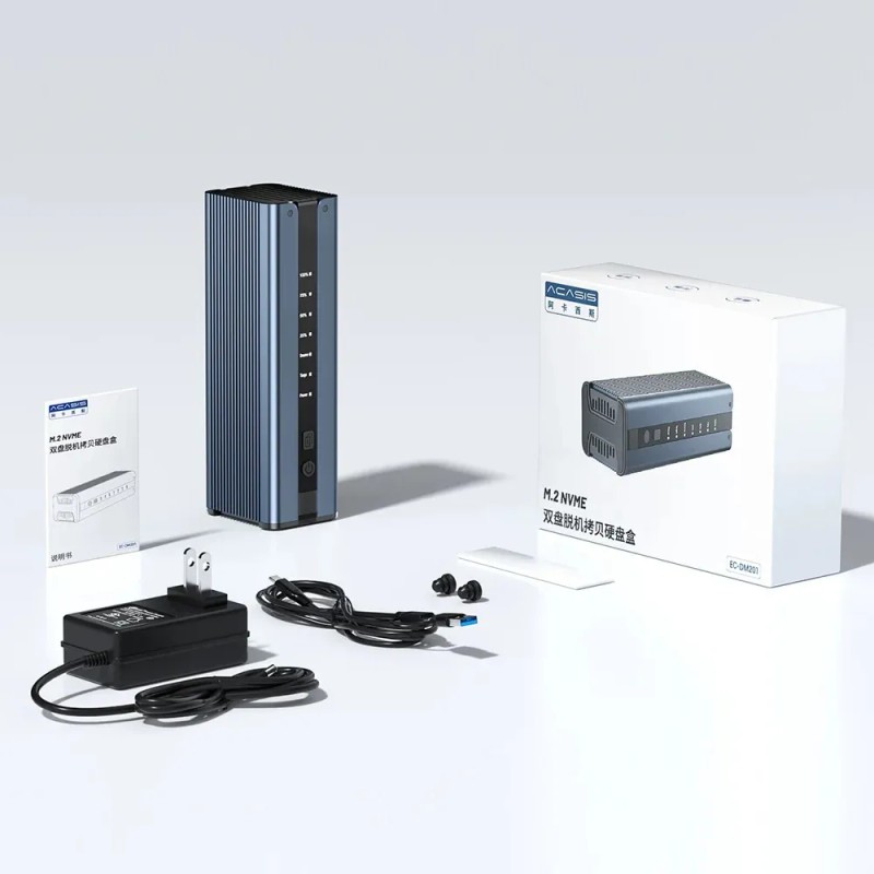 Duplicador De Clones SSD NVMe M.2 20 GB/s Acasis EC-6604PRO