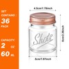 Tessco 36 Pcs Mini Mason Jar Shot Glasses with Lids