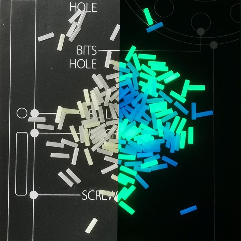 LXQQFUN 20 Pcs Resin Luminous Rods, 1.5 × 6mm High-Visibility