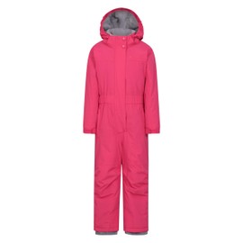 Mountain Warehouse Cloud Kids All in 1 Snowsuit - Waterproof Skisuit Pink Kids 2-3 Yrs (92-98 cm)