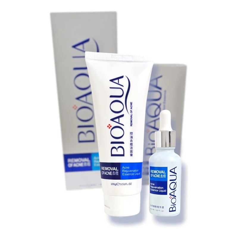 Kit Antiacné Bioaqua Crema Suero Facial Piezas