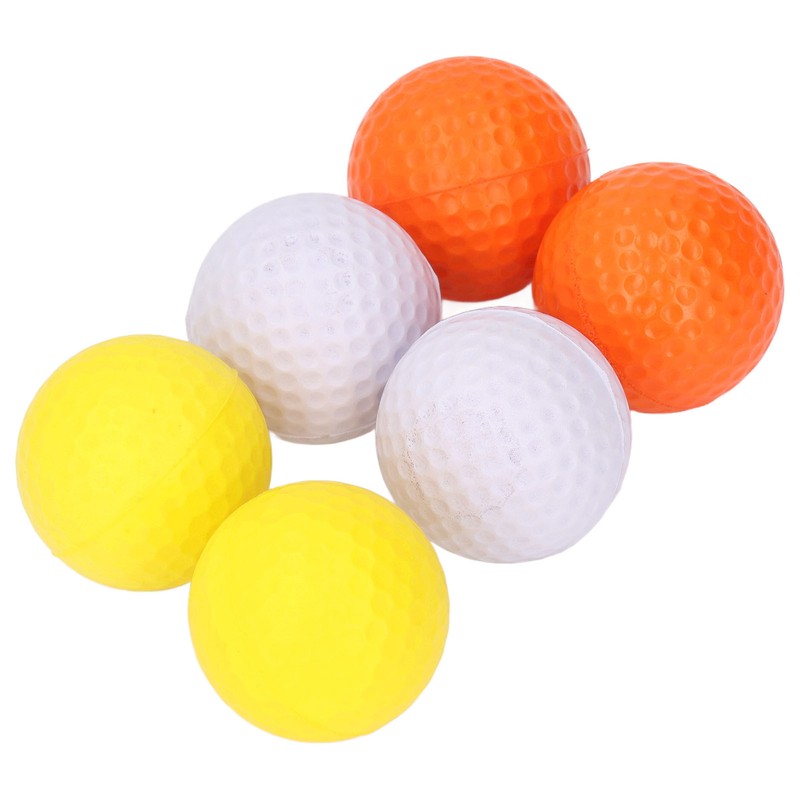 6Pcs Golf Balls Set 3 Colors Textured Surface Balls and