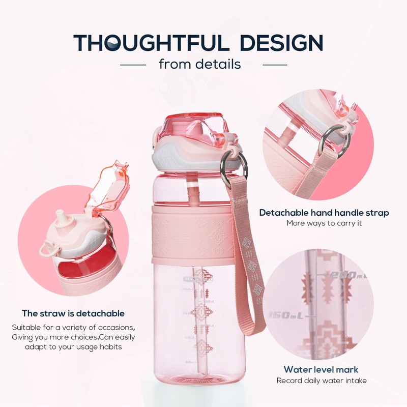 NU TRENDZ Water Bottles, 28 Oz Water Bottle With Straw,
