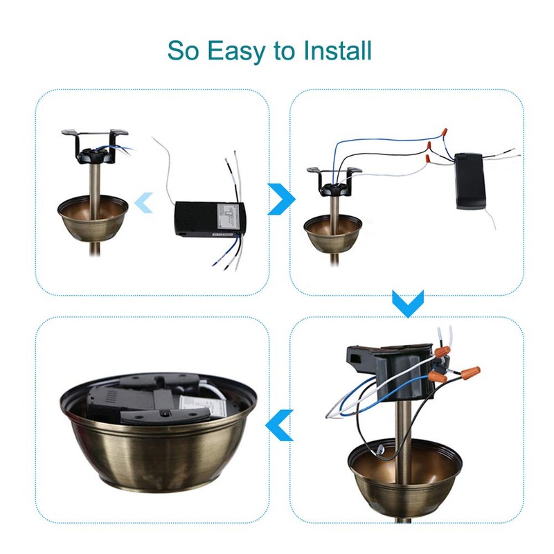 LPHUMEX Universal Ceiling Fan Remote Control Kit, 3-in-1 AC Motor