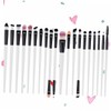 Baluue 20pcs Makeup Brush Set White Eyeliner Brush Portable Eye