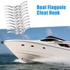 A ABSOPRO Boat Flagpole Cleat Hook 2-1/2 Inch Boat Deck