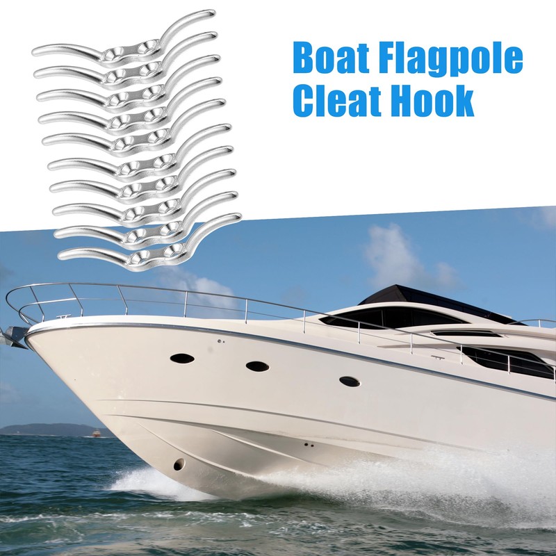 A ABSOPRO Boat Flagpole Cleat Hook 2-1/2 Inch Boat Deck