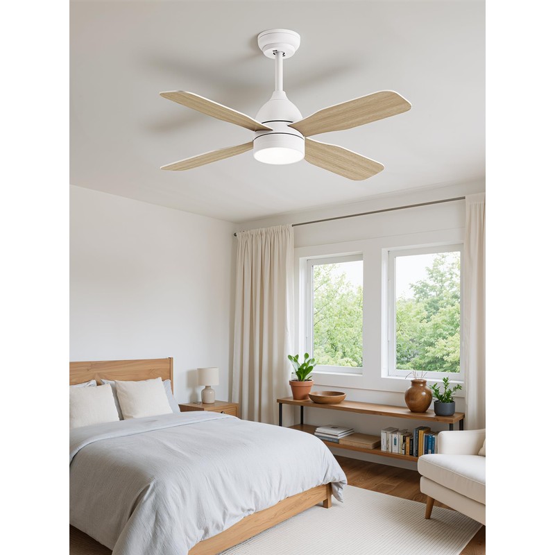 42 Inch Ceiling Fan with Light, APP & Remote, Downrod