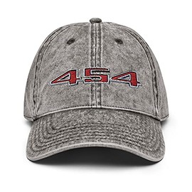 Chevelle Chevy 454 Vintage Cotton Twill Cap Charcoal Grey