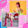 80s Neon Workout Costume Accessories Set 10 PCS Leg Warmers