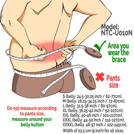 NEOtech Care Rückenbandage aus Neopren - Doppelten Bändern für Kompression (Blau, XXL)