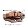 Castuvy 4 Sets Retro red bronze suitcase Hasluck toolbox buckle