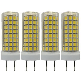 Lxcom Lighting G8 LED Bulb 10W Ceramic Corn Light Bulbs(4 Pack)-2835 SMD 102 LEDs 100W Halogen Bulb Replacement 4000K Natural White 1000LM G8 Base for Kitchen Under Cabinet Counter Lighting Puck Light
