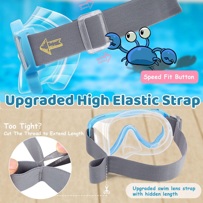 Vvinca Children's diving goggles with fabric strap