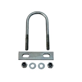 U Bolt Round M8 70mm Inner Width x 100mm Length with Back plate, Hex Nuts and Washers (2)