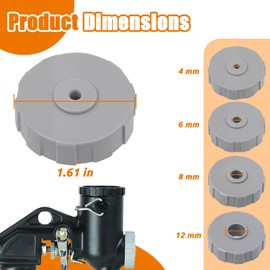 234154 Texture Spray Nozzle for Gracoz 288628, 288629, 245924, 19B120 Paint Spray Gun, Nozzles Sizes range from 4 mm, 6 mm, 8 mm and 12 mm - 4 pcs