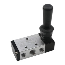 JIUWU 4H210-085 Way Pneumatic Air Hand Lever Operated Valve Solenoid Valve Port 6.35mm Manual Control Valves