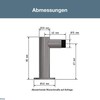 Door stopper for floor mounting in L-shape made of stainless