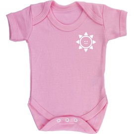 Hippowarehouse Pocket Sunshine Baby Vest Bodysuit (Short Sleeve) Boys Girls Light Pink