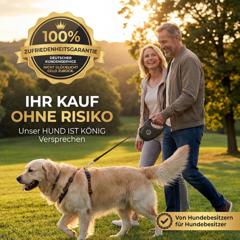 HUND IST KÖNIG Retractable Dog Lead 8 m for Small