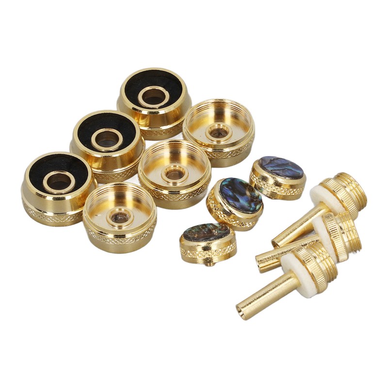12 Pcs Set Trumpet Valve Finger Button Cap and Rod