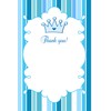 30 Blank Thank You Cards Blue Prince Birthday Party Baby