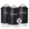 Steelware Central Kitchen Canister Set of 3 Sugar Coffee Tea