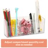 DECYOOL 2PCS Acrylic Organizers, Acrylic Makeup Brush Organizer 6 Compartments