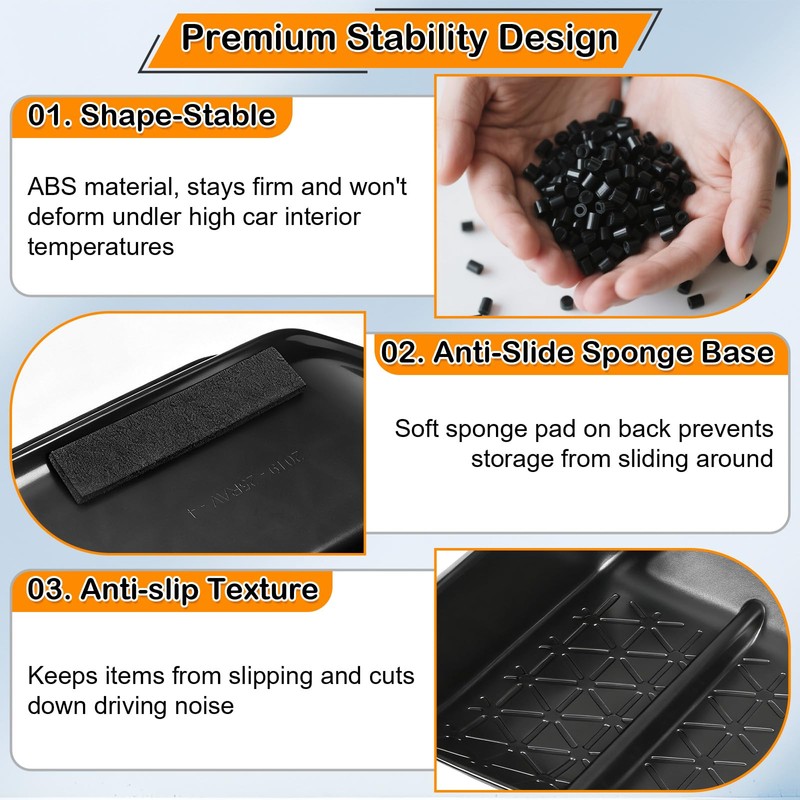 CARFIB Driver's Drawer Storage Box Fit for Toyota RAV4 Accessories