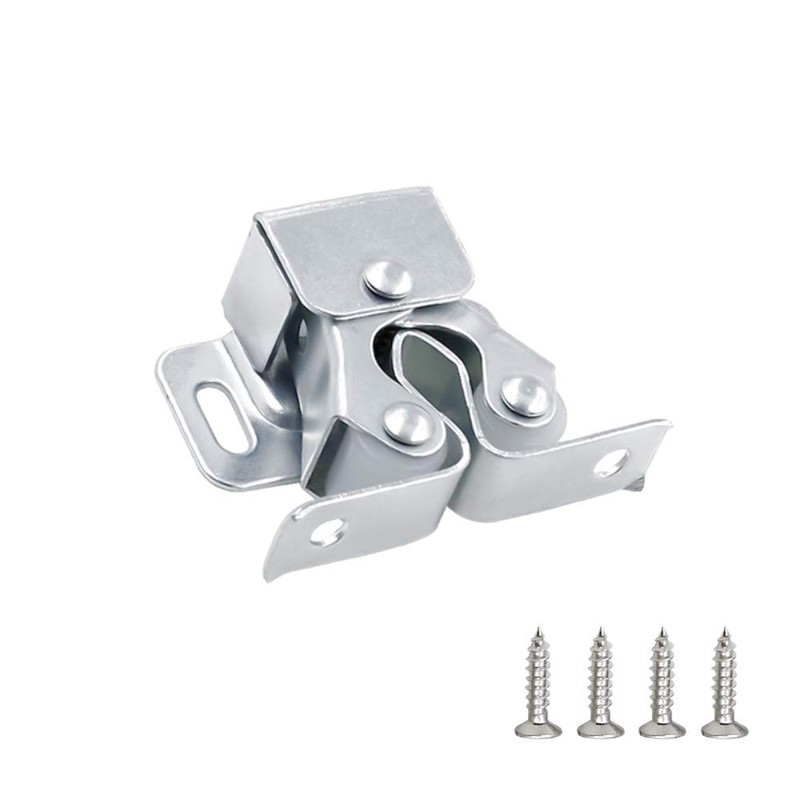 Luomorgo 24 Pack Double Roller Catch Cabinet Latches with Spear