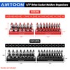 AIRTOON 1/4-Inch Drive Socket Organizer Trays, 2-Piece SAE and Metric