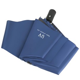 Desuibao Automatic Umbrella, Windproof Travel Umbrella, Retractable Folding Umbrella, Compact Automatic Umbrella Open Close Auto for Women Man, Portable Umbrellas for Rain & Sun, Navy Blue