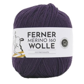Ferner Merino 160 Wool, Pure Merino Wool for Knitting and Crocheting, 100% Wool, Knitting Yarn, Crochet Wool, Needle Size 3 to 3.5 mm (459 Dark Purple)
