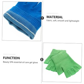 WOONEKY 2pairs Gel Moisturizing Gloves Hand Care Gloves for Winter Fast Absorption